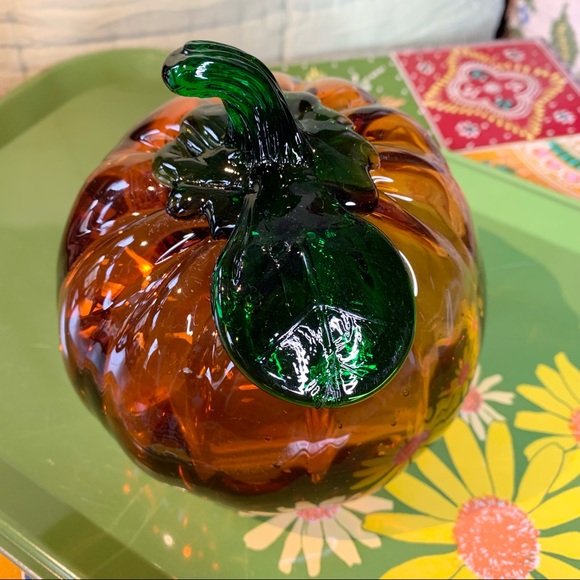 Art Glass Pumpkin - Picture 4 of 9